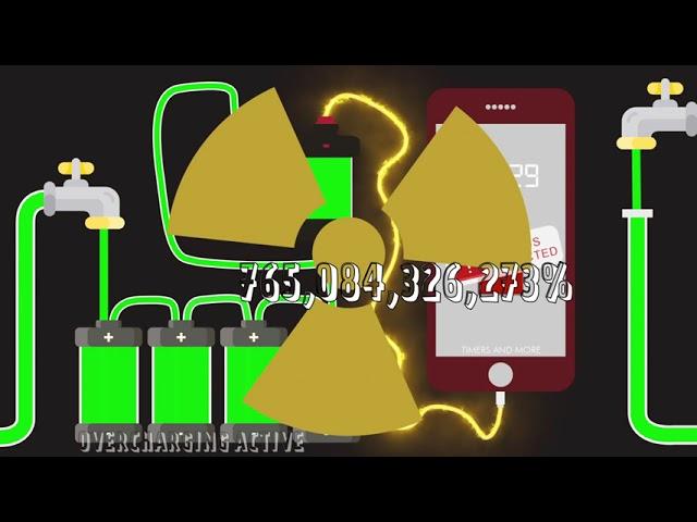 !! 105000000000000000% !! OVERCHARGING Phone Battery | GLITCHY END + VIRUS DETECTION + EXPLOSION