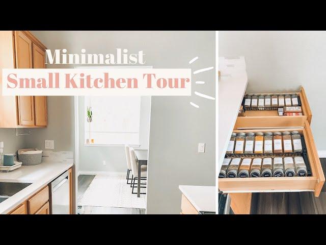 SMALL clutter-free Kitchen Tour | Small kitchen organization 