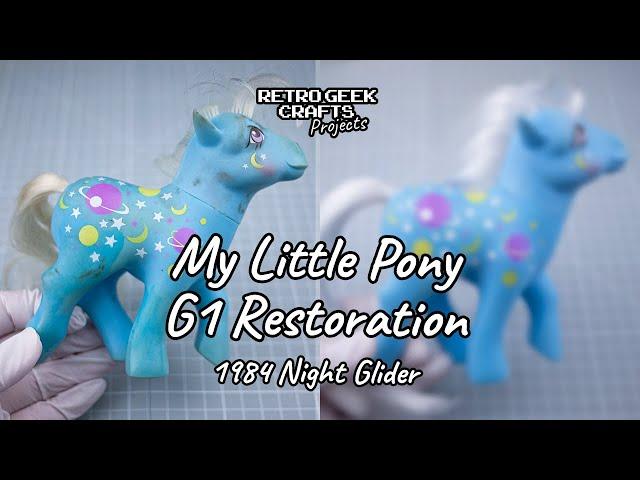 1984 My Little Pony G1 Night Glider Vintage Toy Restoration - MLP Hasbro Toy Repair and Rehair