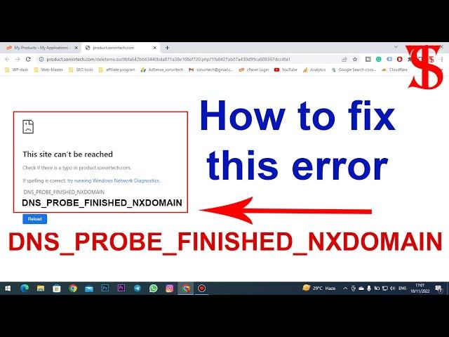 How to fix "DNS_PROBE_FINISHED_NXDOMAIN" error on wordpress website OR coding website.
