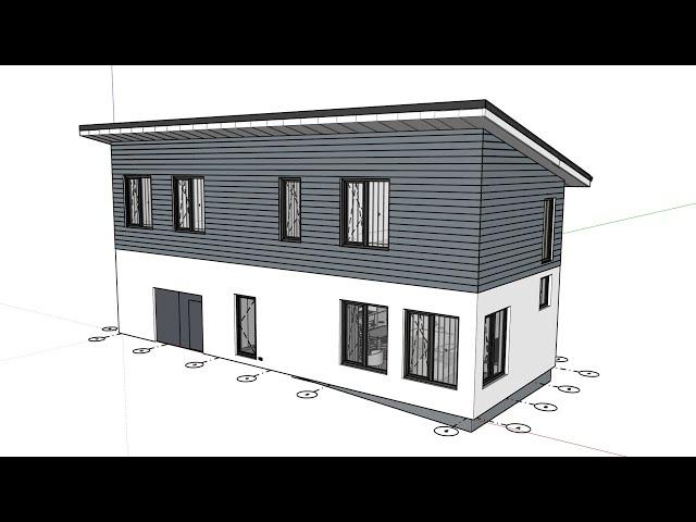 Строительство дома за 2 мин. Sketchup