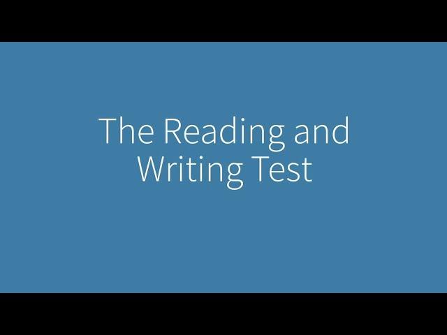 Episode 4 – The Reading and Writing Test