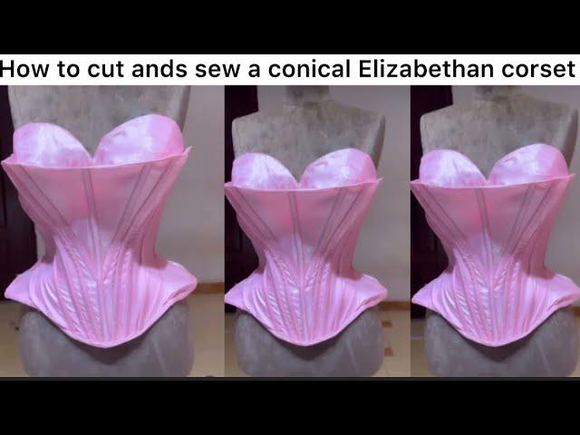 DIY : HOW TO CUT AND SEW A CONICAL ELIZABETHAN CORSET #video  #viral corset