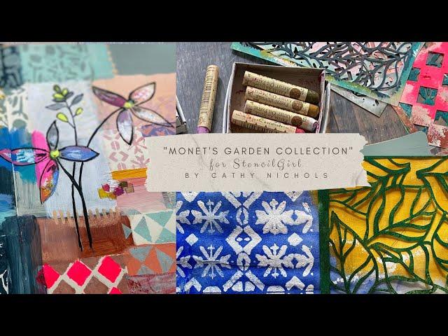 Introducing: "Monet's Garden Stencils" by Cathy Nichols for StencilGirl!