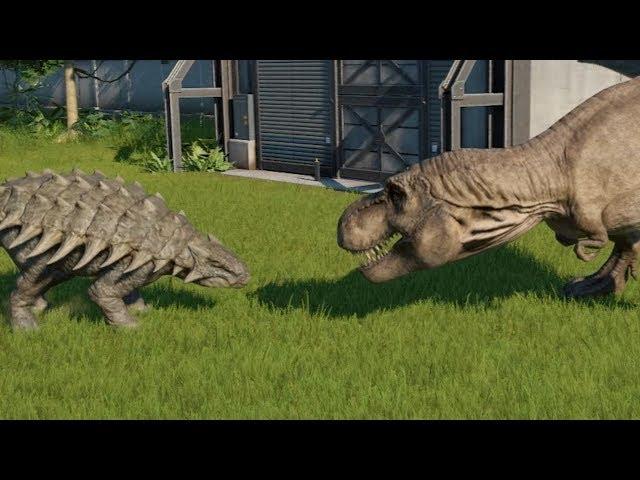 T-Rex VS Ankylosaurus - Jurassic World Evolution