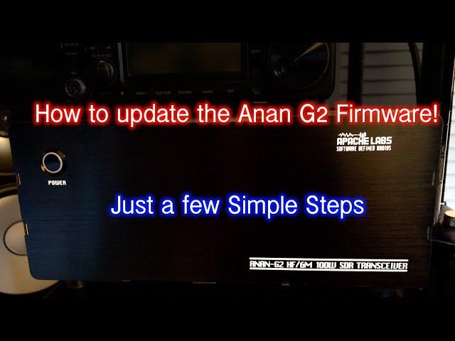 Anan G2 Firmware | How to Update Anan G2 Firmware | Apache Labs | Anan G2 | Quick and Easy!