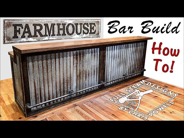 How to Build a Farmhouse Bar - Industrial Furniture