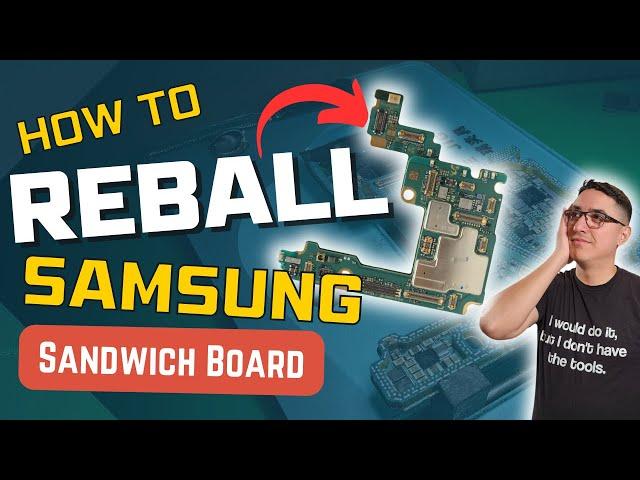 Samsung S21 Ultra Sandwich Board Reball Tutorial. It was Water Damaged & Customer Needed Their Data