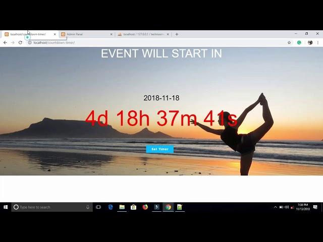 How to make countdown timer using JS and PHP | Create Dynamic timer