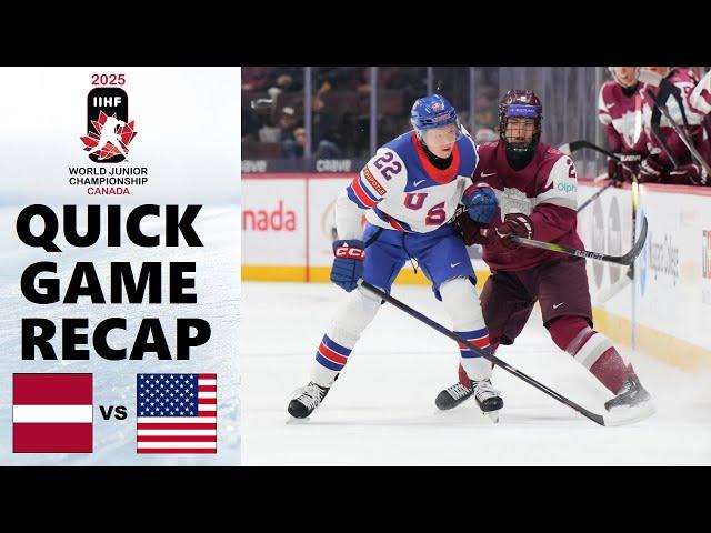 LATVIA vs USA Highlights | 2025 World Junior Championship