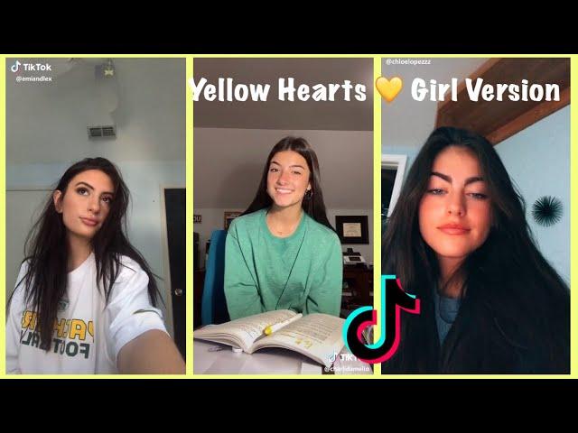 Yellow Hearts (Girl Version) | Singing | TikTok Compilation