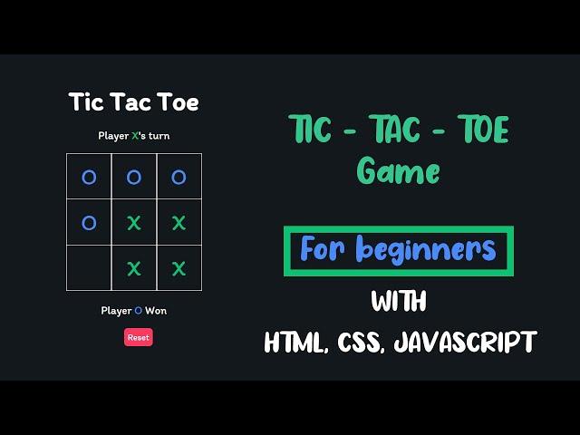 Create a simple tic tac toe game using HTML, CSS, JavaScript