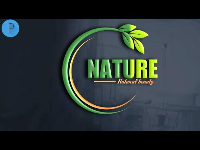 How To Make a natural logo on pixellab||