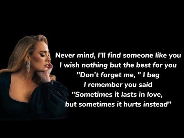 Adele - Someone Like You (Lyrics)