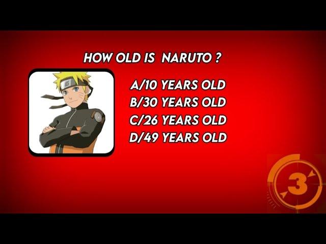 NARUTO SHIPPUDEN QUIZ CHALLENGE ll GUESS THE REAL AGE OF NARUTO SHIPPUDEN CHARACTERS