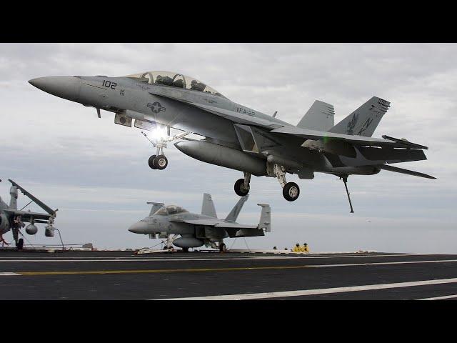 Takeoff and Landing on the Flight Deck of the Nimitz-Class Aircraft Carrier USS George Washington