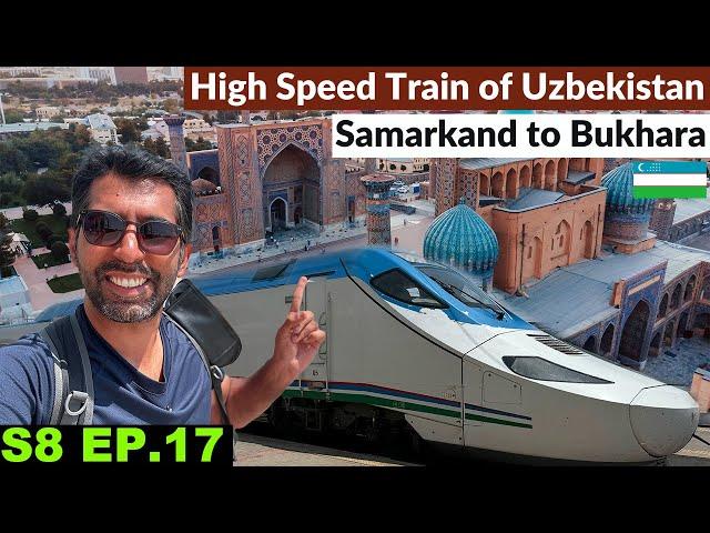 Amazing High Speed Train Journey from Samarkand to Bukhara  S8 EP.17 |Pakistan to Japan Motorcycle