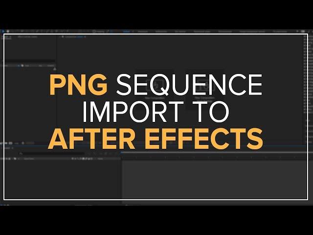 How To Importing a PNG Sequence in After Effects Tutorial ( 1 MINUTE TIP AND TRICKS )