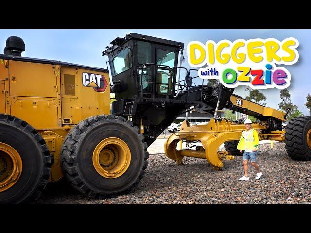 Digger Adventure for Kids at Huge Construction Yard | Educational Video for Kids