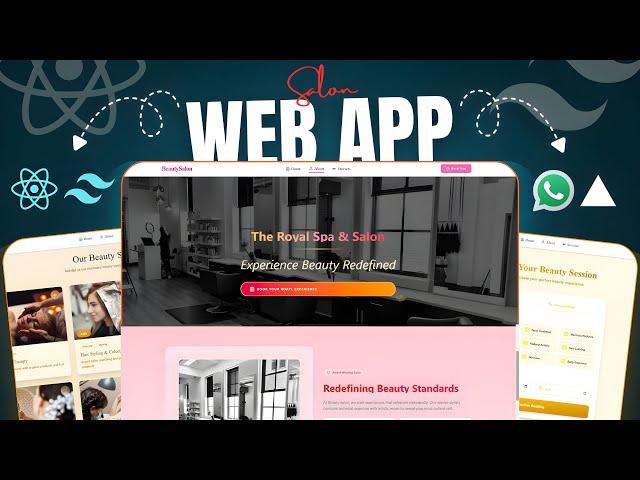 How to Build and Deploy a Responsive Salon Static Website with WhatsAppApi | React.js & Tailwind CSS