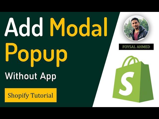 How to add Modal Popup to Shopify without App  Easy Guideline