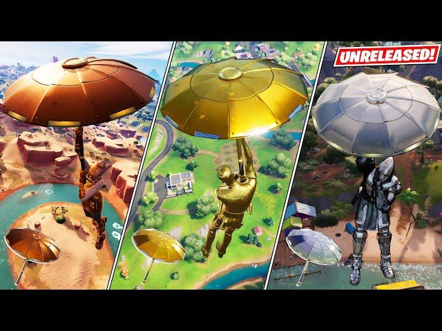 Old Umbrellas (Golden, Platinum & Bronze) Gameplay! Fortnite