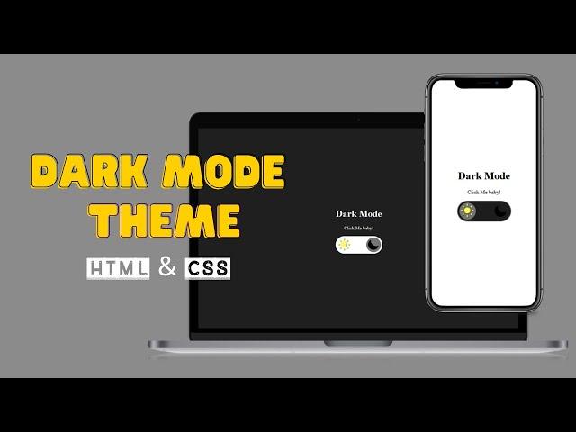 How To Create Simple Dark Mode Theme | Dark Mode Using HTML & CSS