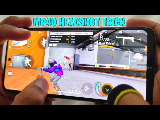 Free Fire MP40 Headshot Trick || Total Explain || With Handcam Garena Free Fire
