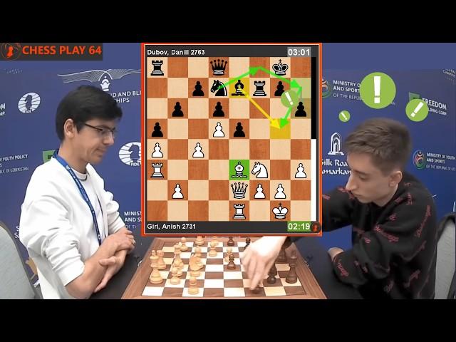  Daniil Dubov's technique vs Anish Giri's Solid Defense! World Blitz Chess Championship