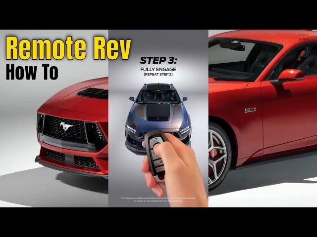 2024 Ford Mustang Remote Rev Feature How To