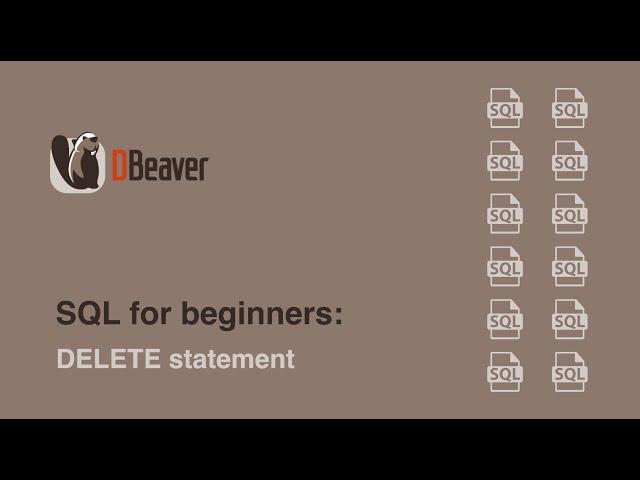 SQL for beginners: DELETE statement