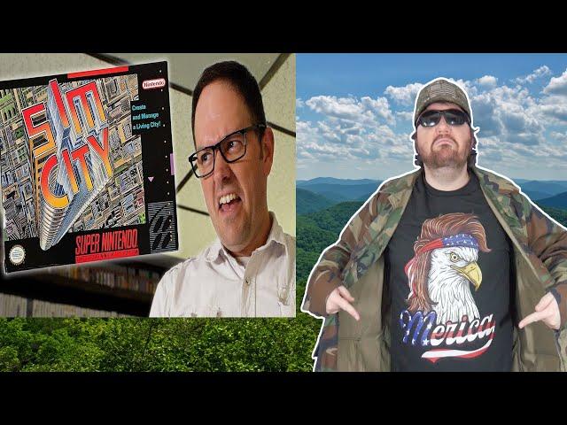 SimCity (SNES) - Angry Video Game Nerd (AVGN) - Reaction! (BBT)