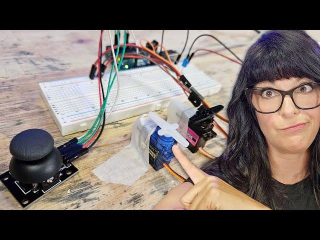 Control 2 Servos with a Joystick and Arduino: Wiring + Code