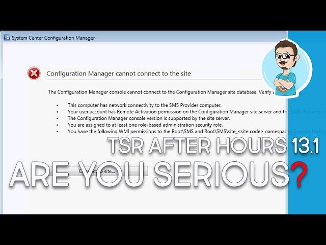 SCCM Can't Connect to Site Database (The Server Room After Hours Episode 013.1)