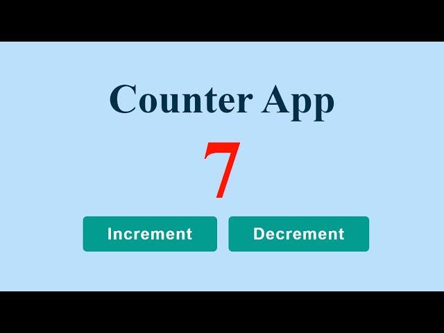 counter app  in javascript using html css