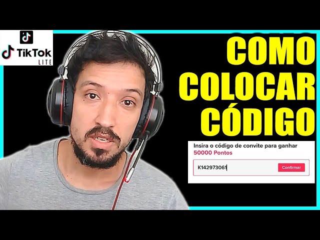 COMO COLOCAR O CÓDIGO DO TIKTOK LITE - PIPOCO TUTORIAIS