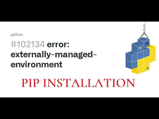 How to solve pip install error This environment is externally managed