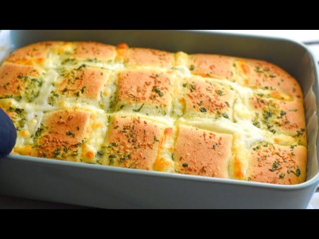 Easy Cheesy Garlic Bread in 4 Steps!Cheesy Garlic Bread Recipe|Garlic bread recipe from scratch!