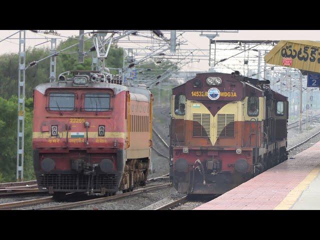 22 In One Light LOCOMOTIVES | Diesel vs Electric | WDM3A + WDG3A + WDP4D + WAP7 + WAP4 + WAG9  | IR