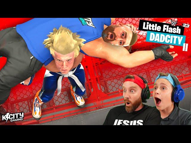 Little Flash vs DadCity 2 in WWE 2k23