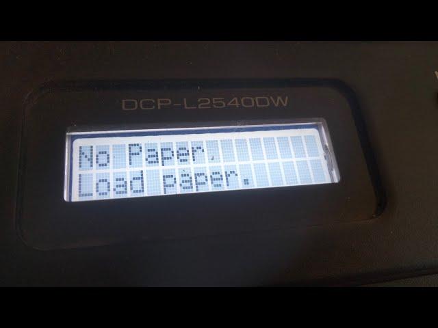 Brother DCP-L2540DW no paper error solved