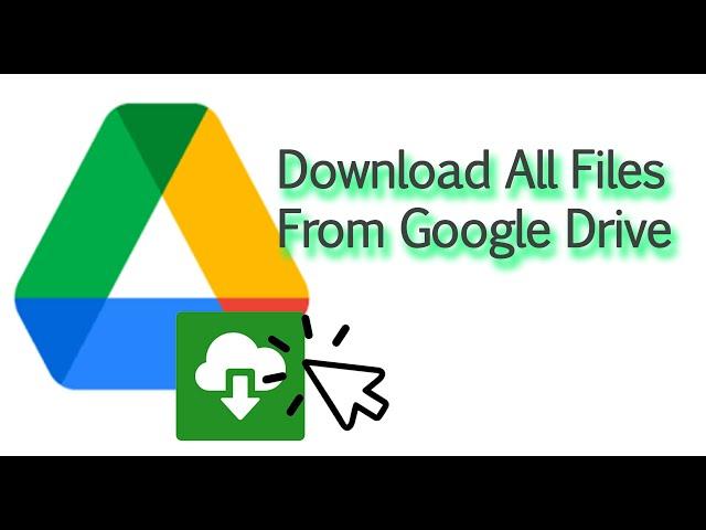 How to Download All Files From Google Drive At Once | Download all data from google drive