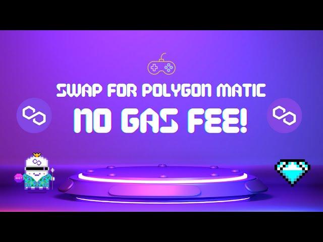 Swapping Crypto for Matic tokens on Polygon // No gas fees!!