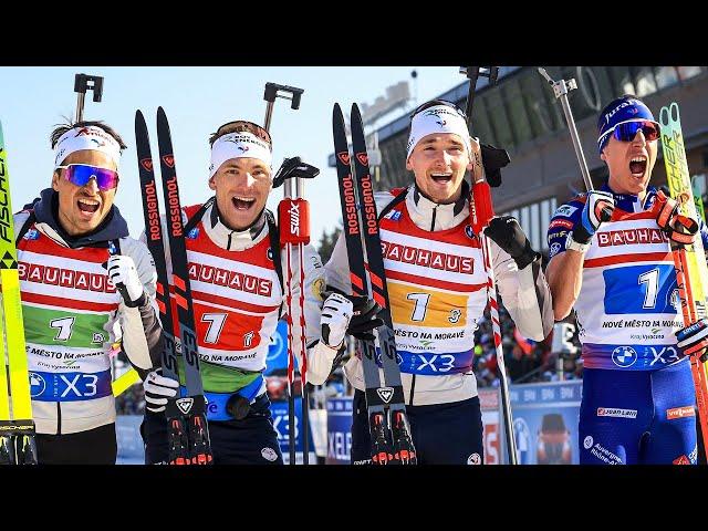 BIATHLON - Le relais français s'impose à Nove Mesto et décroche le petit globe