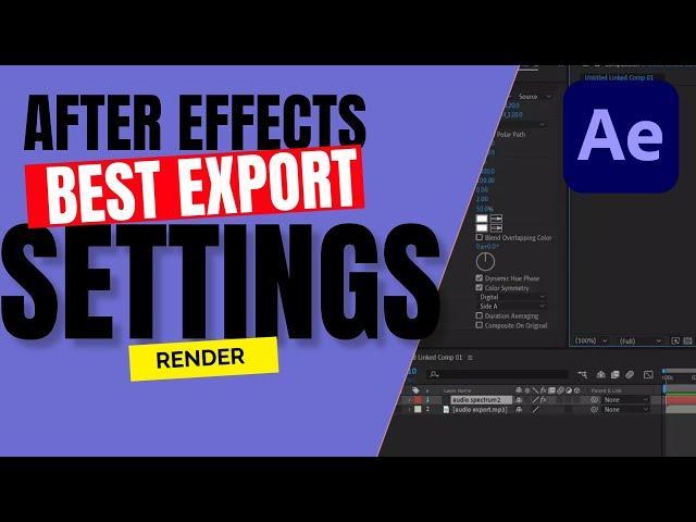 How To Export VIDEO In After Effects