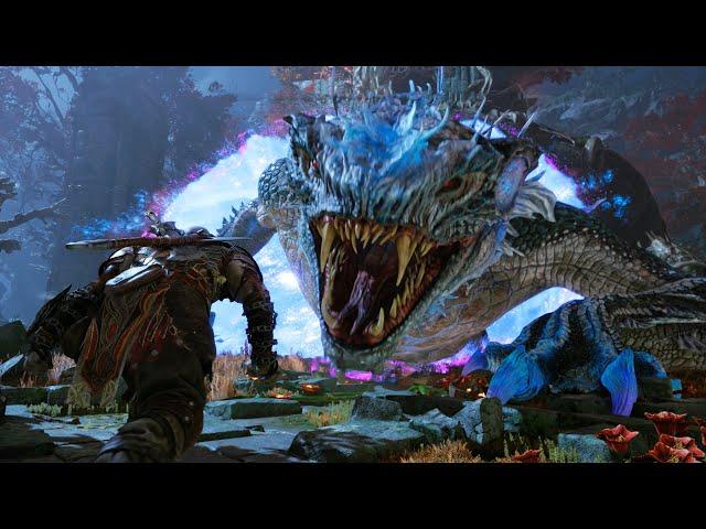 GOD OF WAR RAGNAROK - Nidhogg Boss Fight | 4K 60FPS