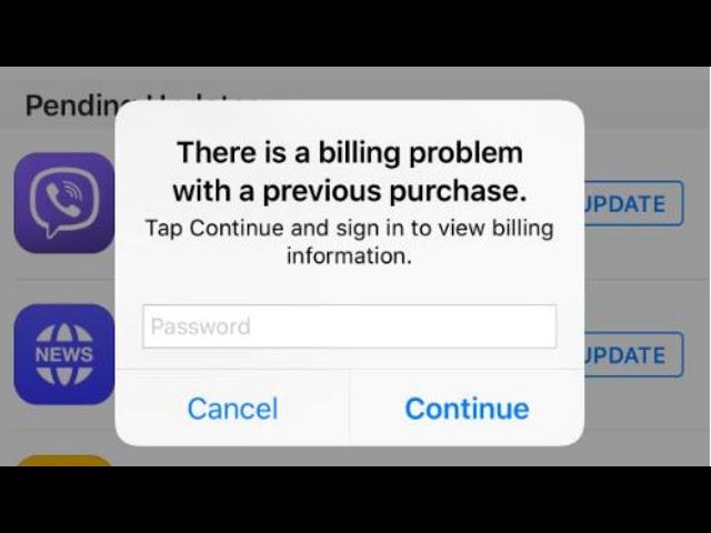 There is a Billing Problem With a Previous Purchase