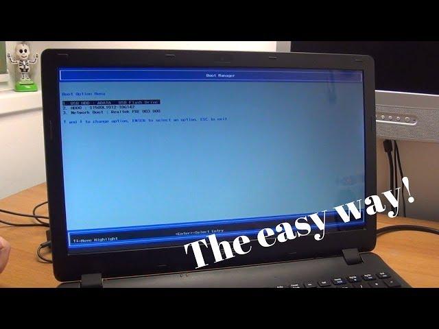 How to enter the Boot Options Menu on most ACER laptops - The easy way!