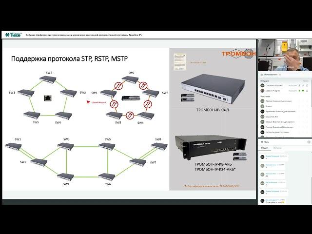 Вебинар «Цифровая система оповещения и управления эвакуацией распределенной структуры Тромбон IP»