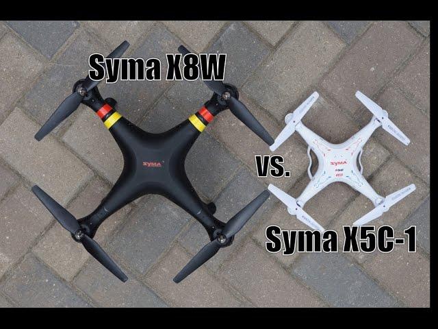 Half Chrome Drones: Syma X8W vs. Syma X5C-1